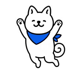 両手を上げて喜ぶワン太